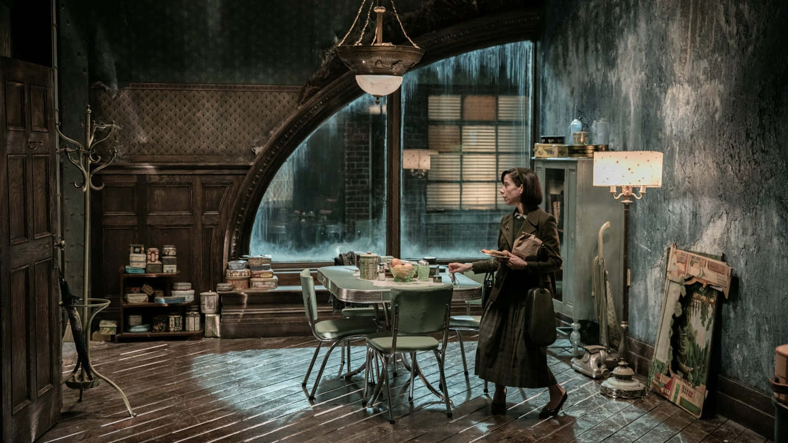 The Shape of Water, trench coat, dimly lit, HD Desktop Wallpaper