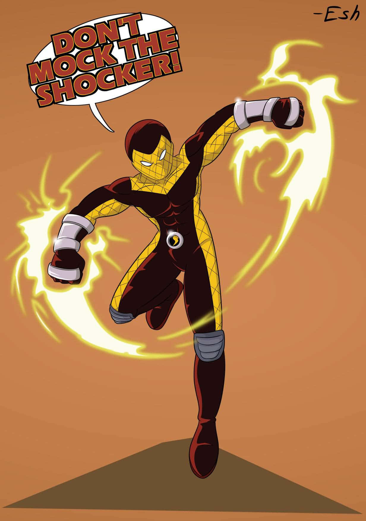 The Shocker, yellow and black suit, electric energy, HD Phone Wallpaper