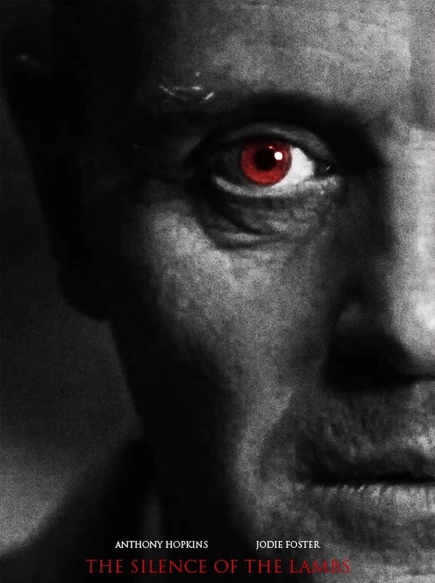 The Silence Of The Lambs, red eye, black and white, Full HD Phone Wallpaper