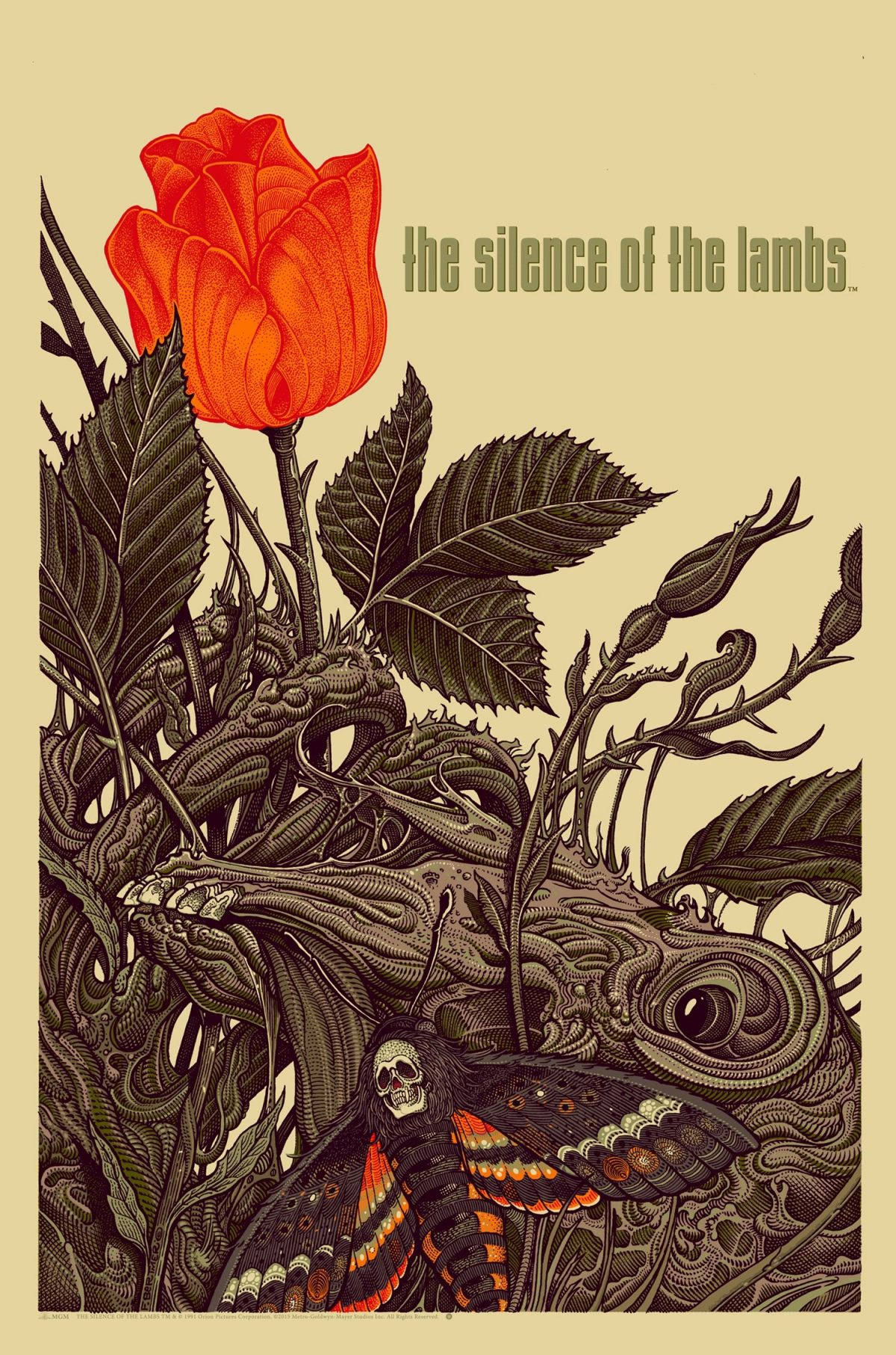 The Silence Of The Lambs, orange rose, dark foliage, HD Phone Wallpaper