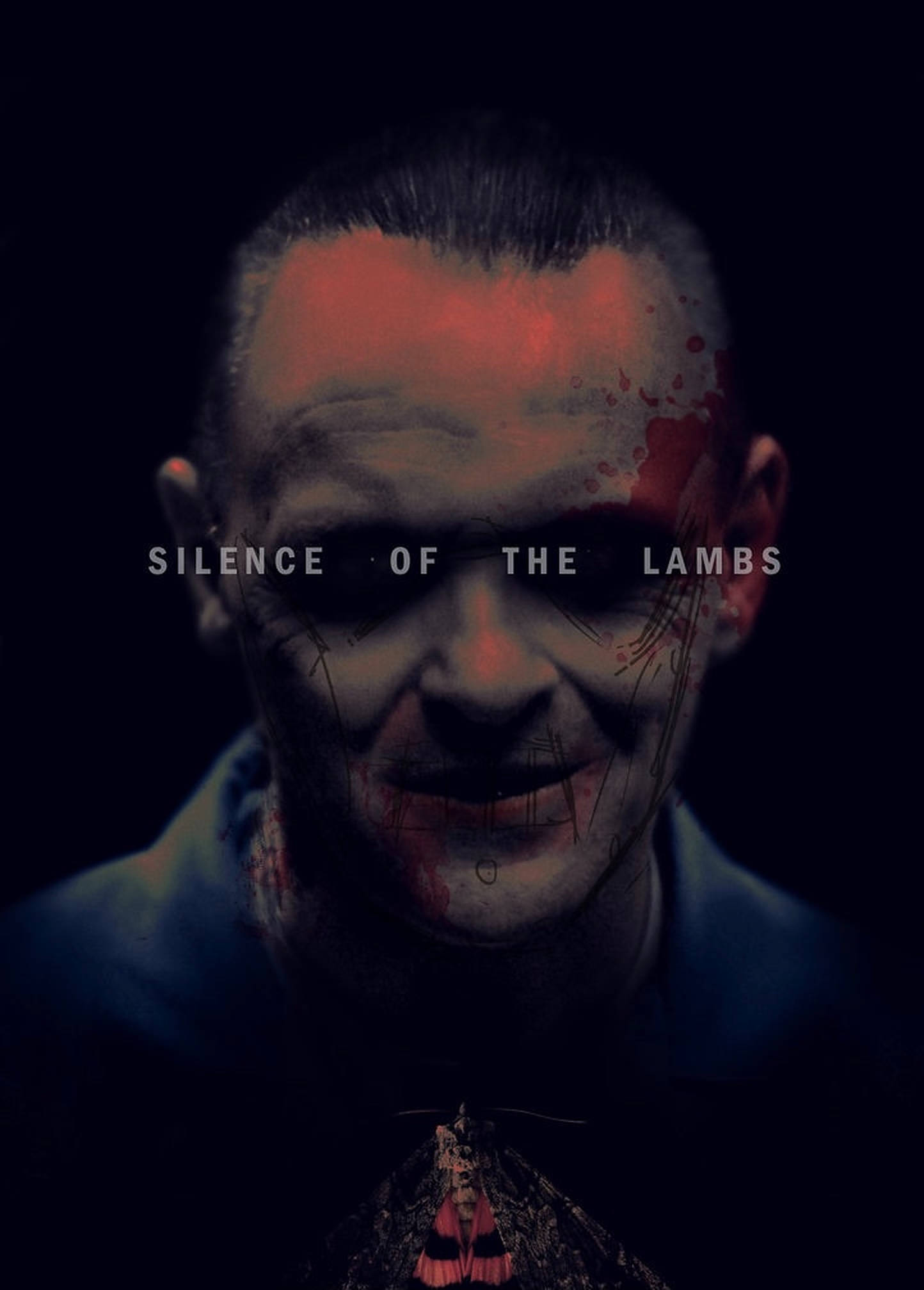 The Silence Of The Lambs, bloodied face, sinister grin, Full HD Phone Wallpaper