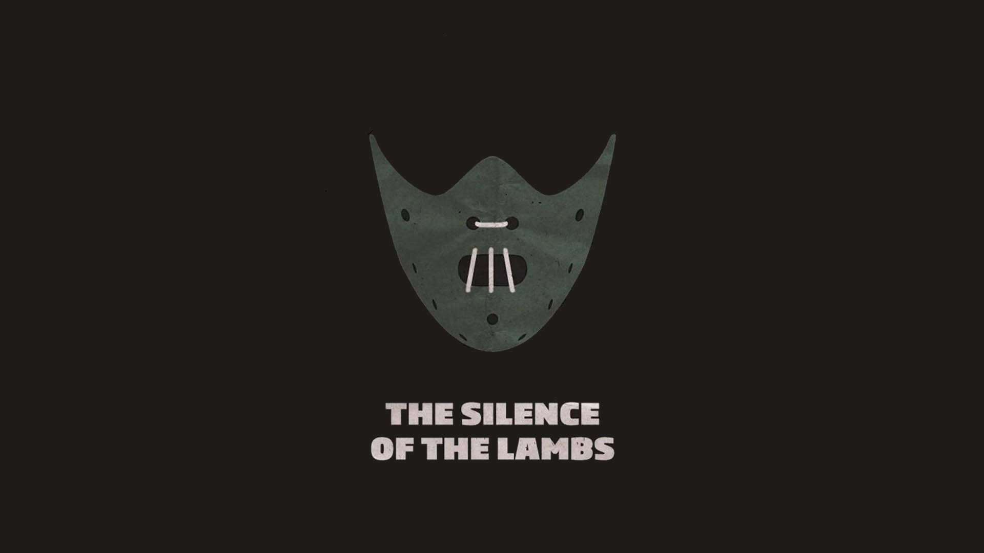 The Silence Of The Lambs, minimalist, gray mask, Full HD Desktop Wallpaper