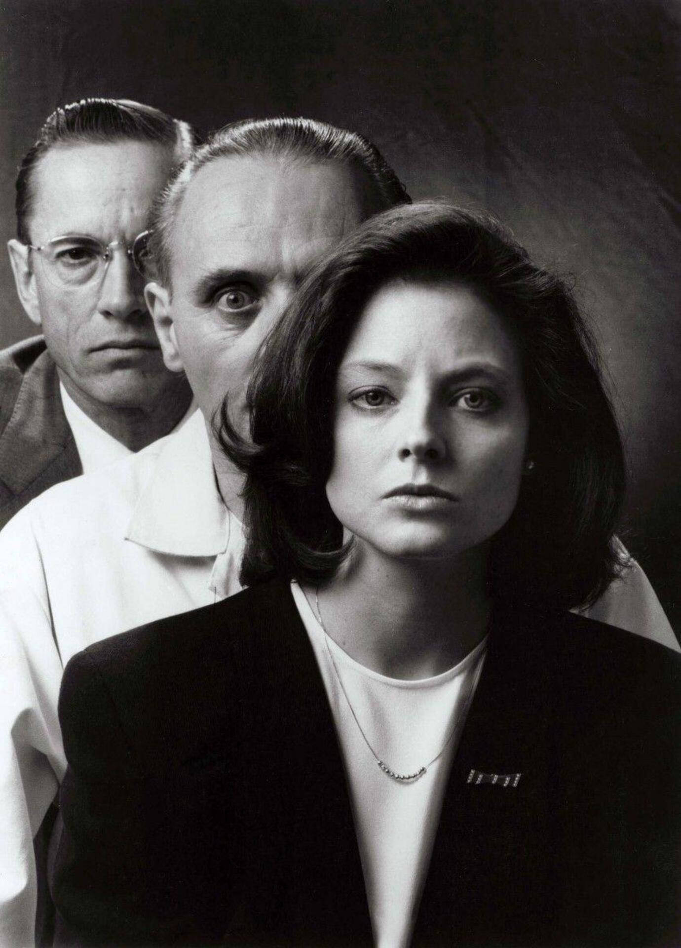 The Silence Of The Lambs, greyscale, black and white portrait, Full HD Phone Wallpaper