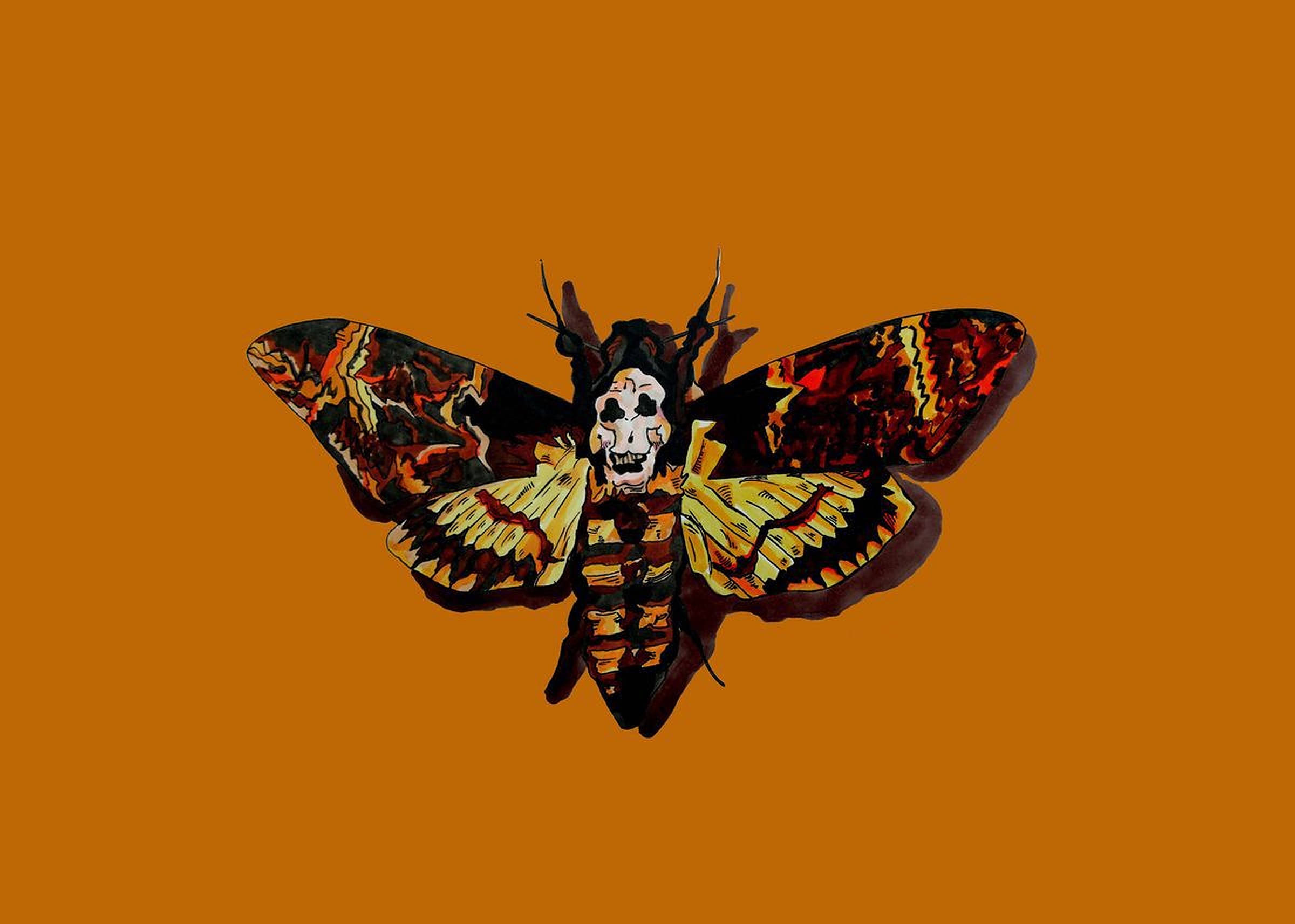 The Silence Of The Lambs, large moth, skull for a head, Full HD Desktop Wallpaper