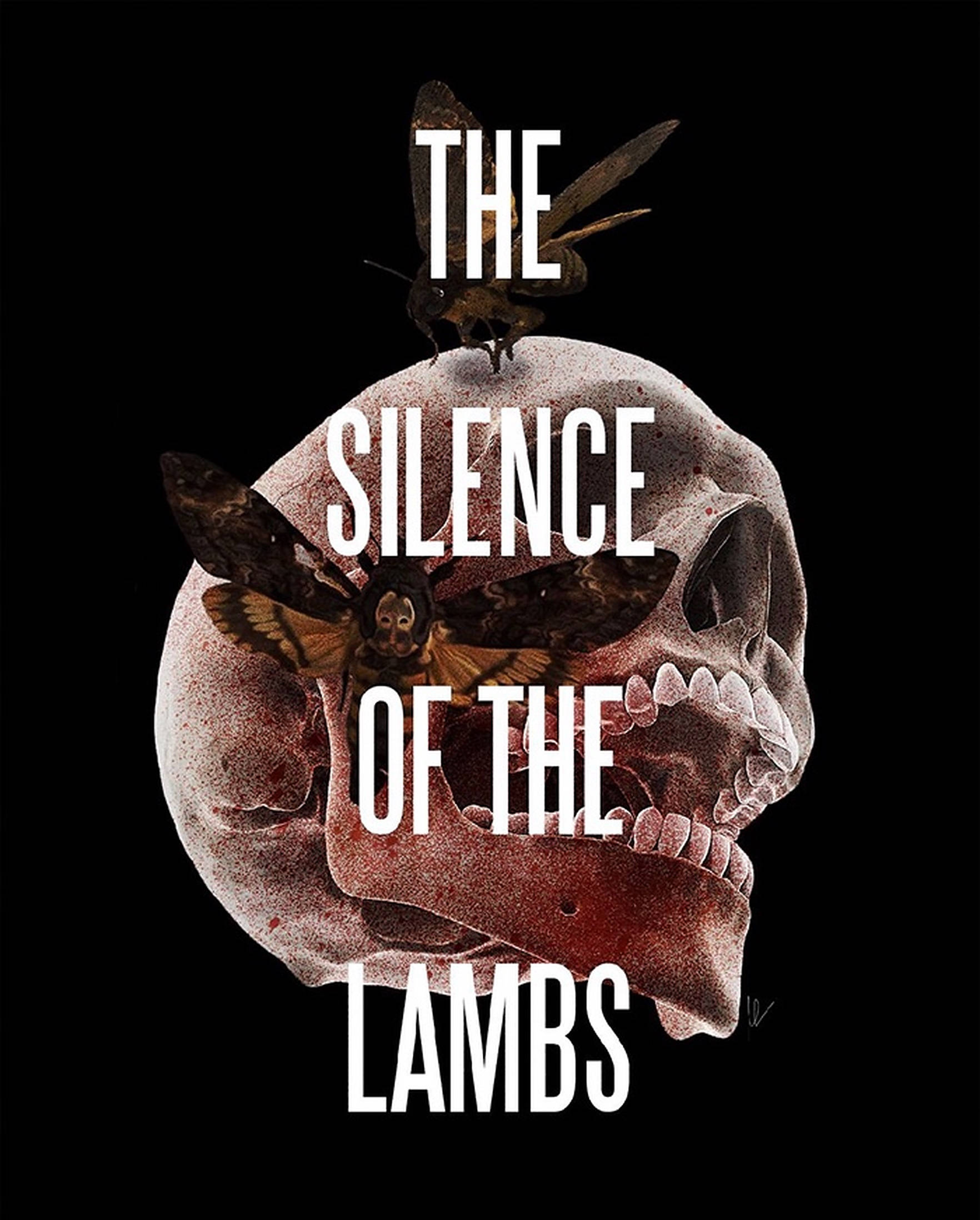 The Silence Of The Lambs, skull, moths, Full HD Phone Wallpaper