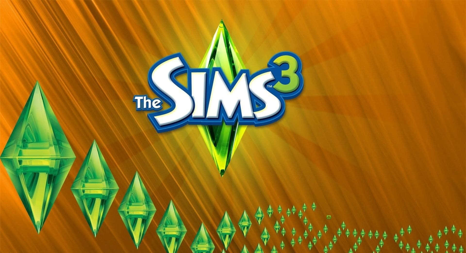 The Sims 3, green arrows, glowing green diamonds, Full HD Desktop Wallpaper
