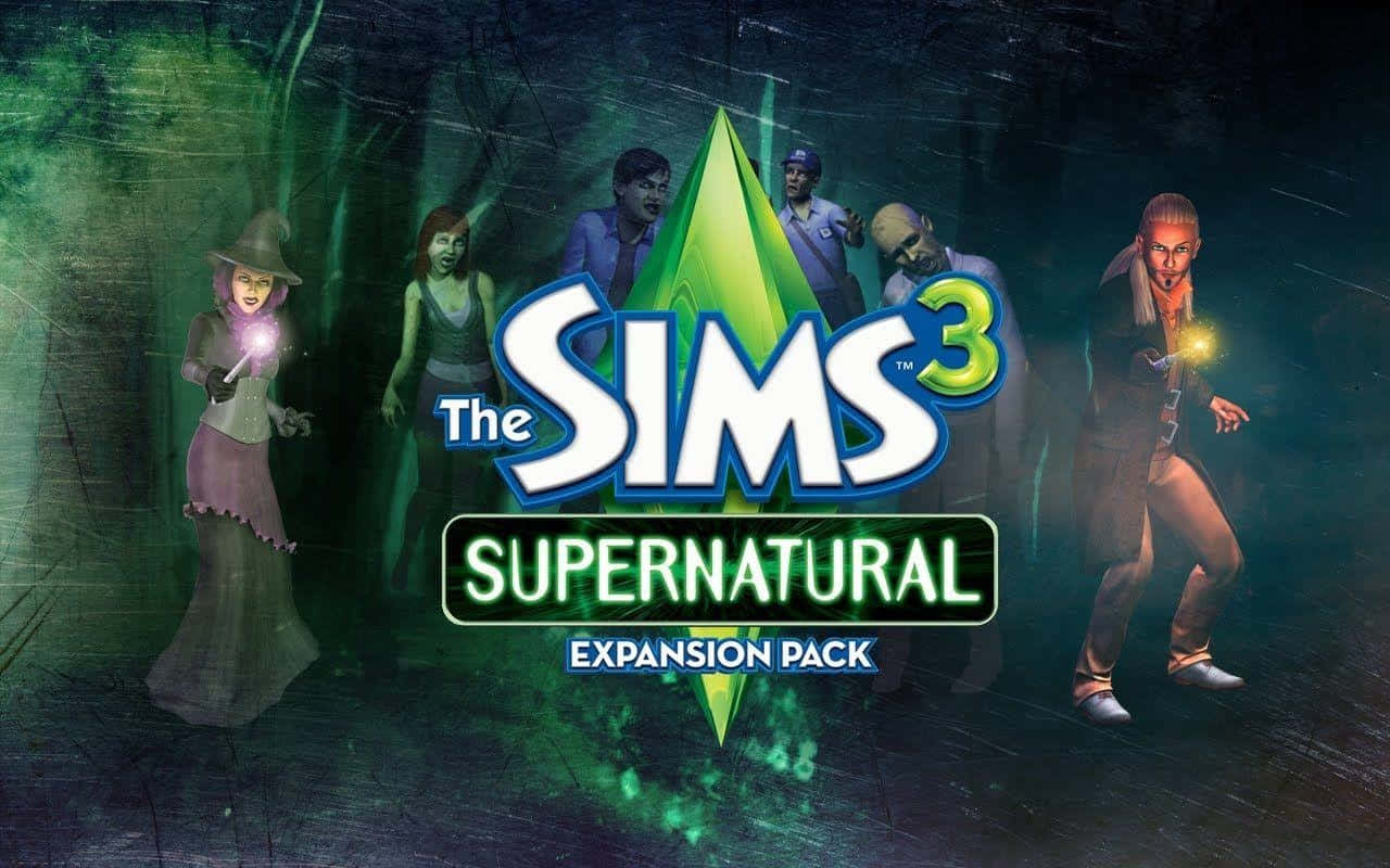 The Sims 3, spooky forest, glowing magic wands, HD Desktop Wallpaper
