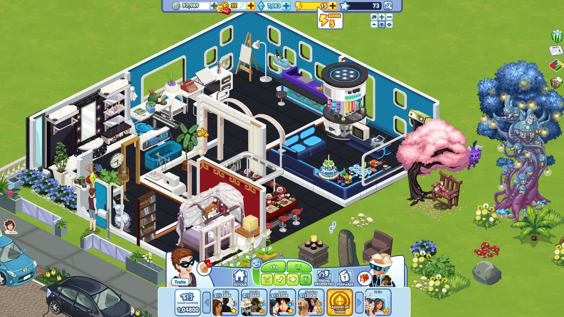 The Sims 3, isometric view, vibrant virtual home, Full HD Desktop Wallpaper
