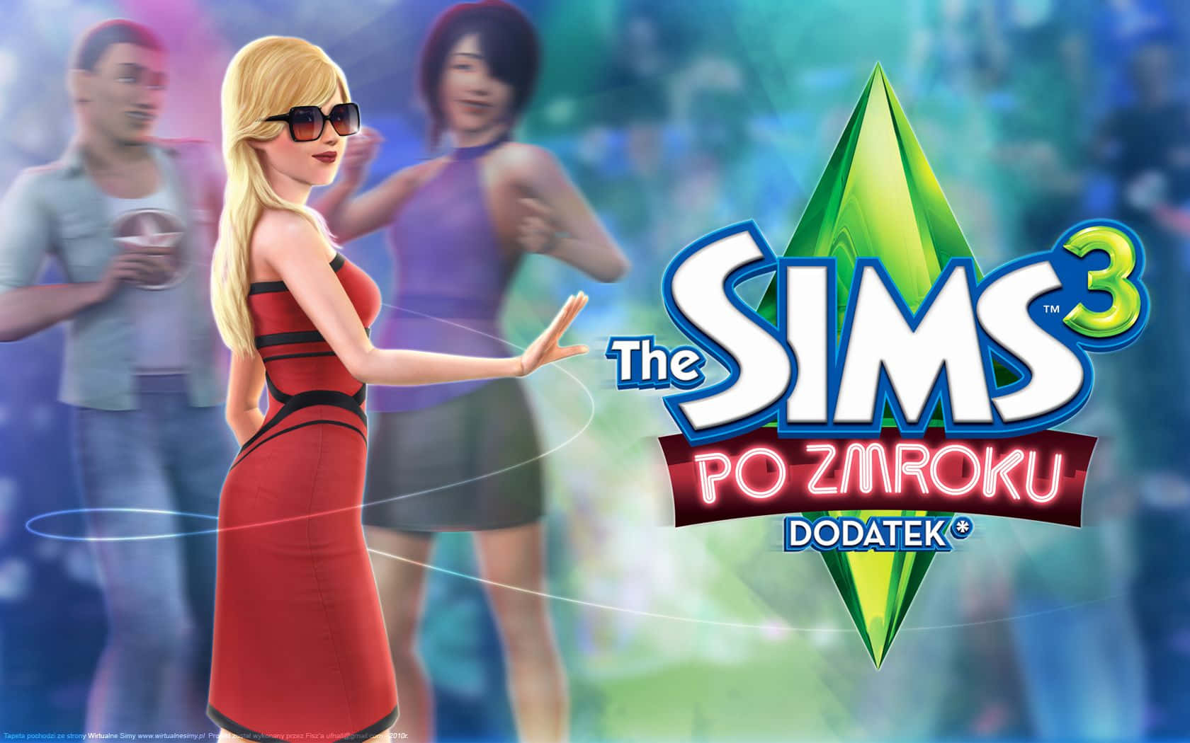 The Sims 3, blonde woman, red dress, HD Desktop Wallpaper