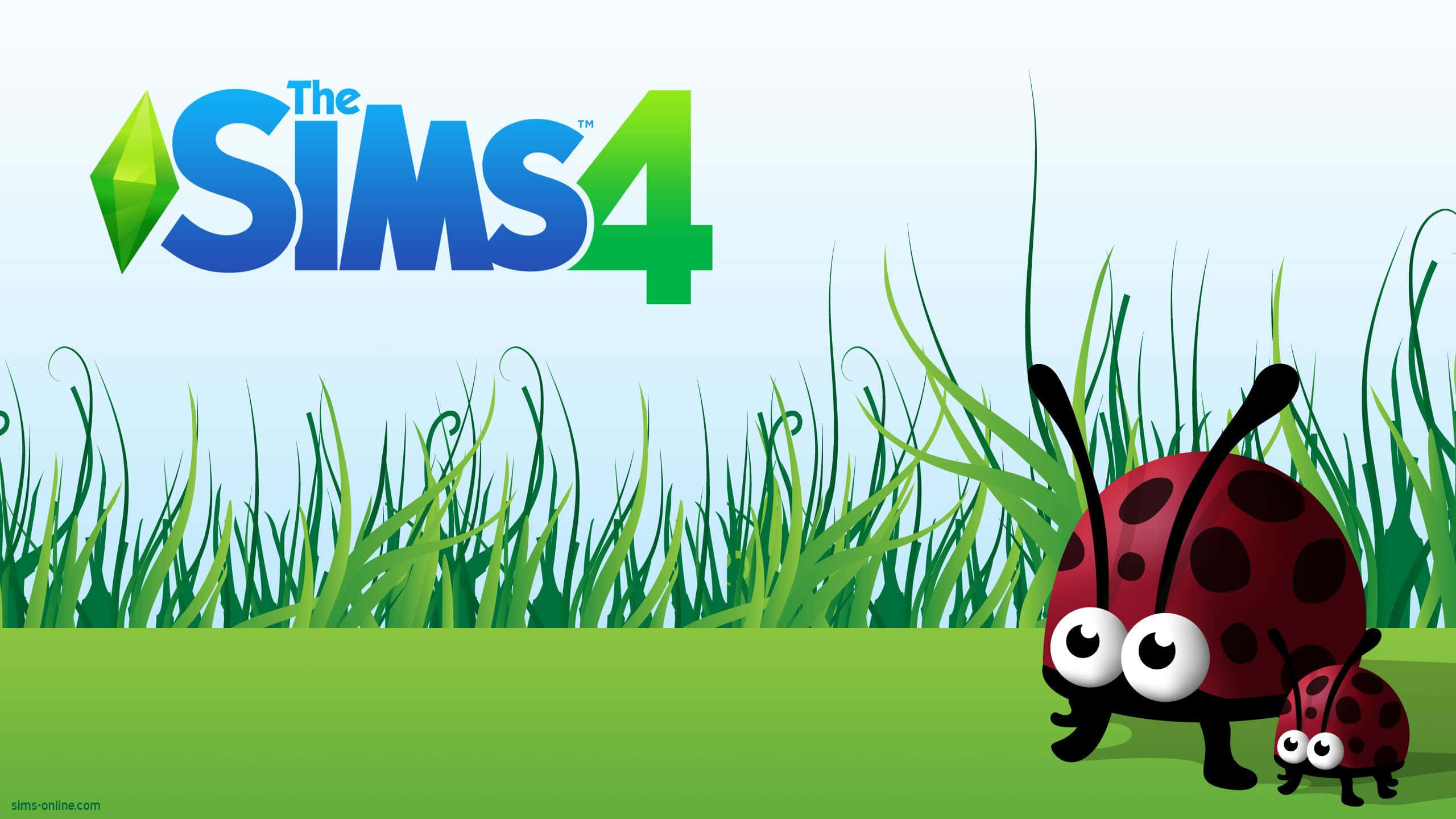 The Sims 4, cartoon ladybugs, big eyes, 2K Desktop Wallpaper
