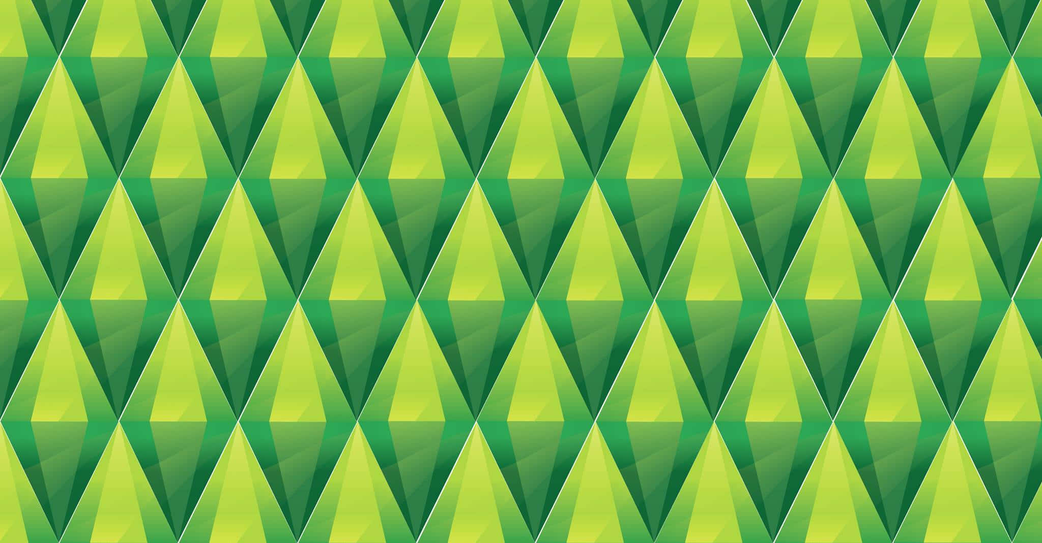 The Sims 4, vibrant green, geometric pattern, Full HD Desktop Wallpaper