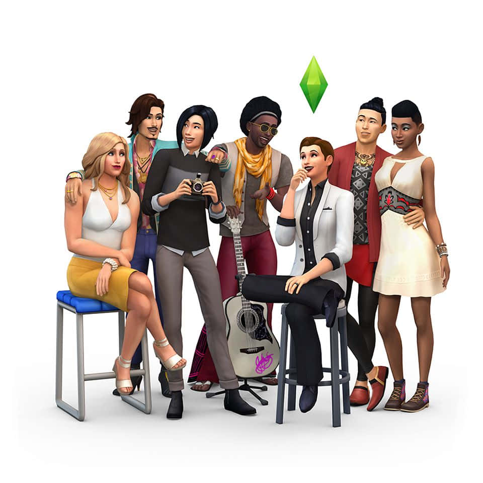 The Sims 4, Sims, guitar, SD Desktop Wallpaper