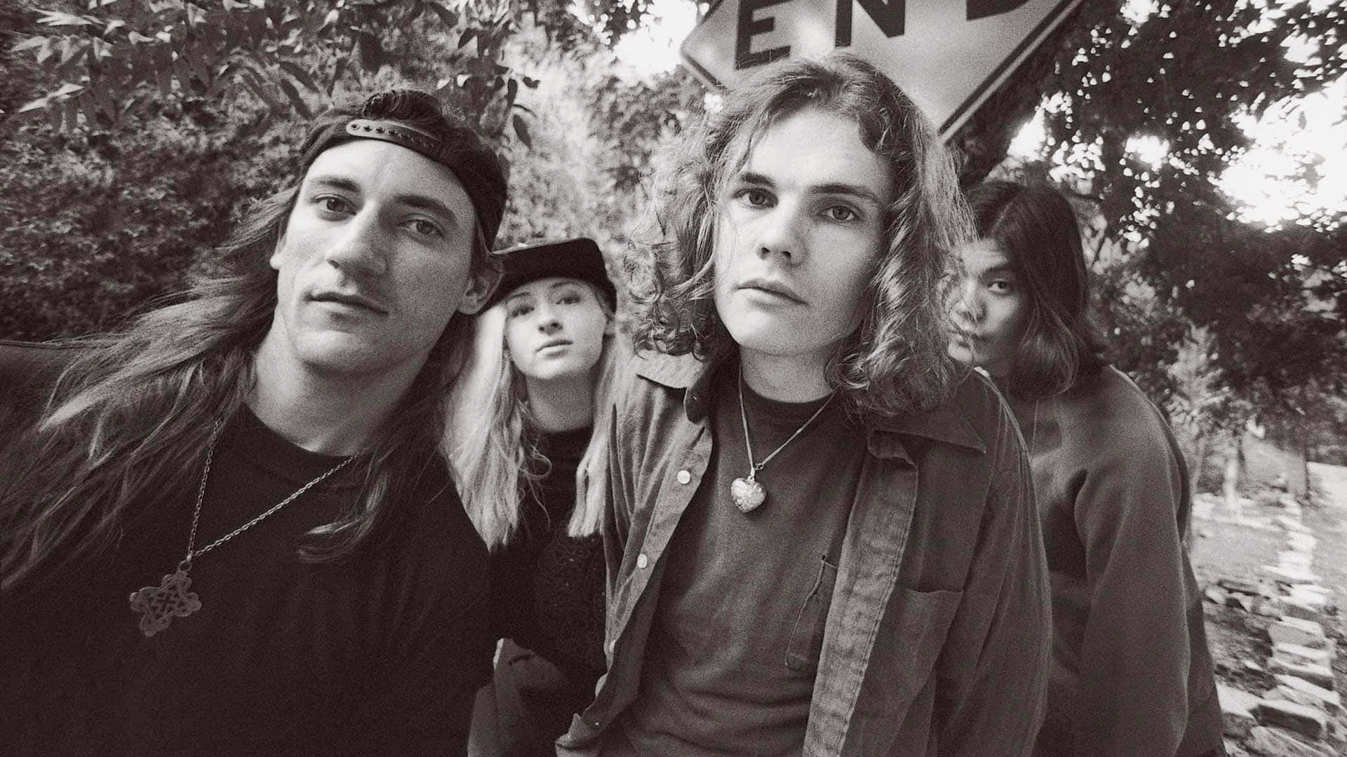 The Smashing Pumpkins, early days, long hair, Full HD Desktop Wallpaper