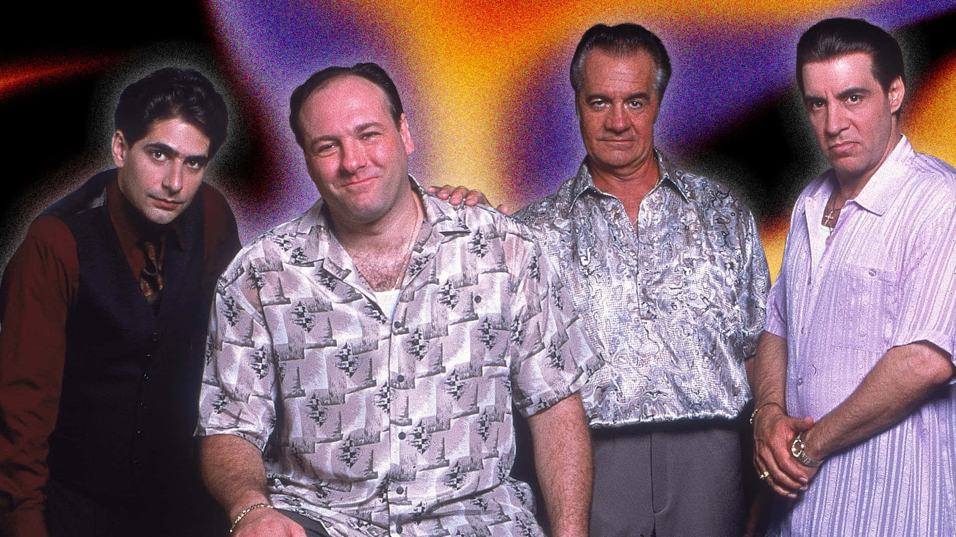 The Sopranos, orange, purple, Full HD Desktop Wallpaper