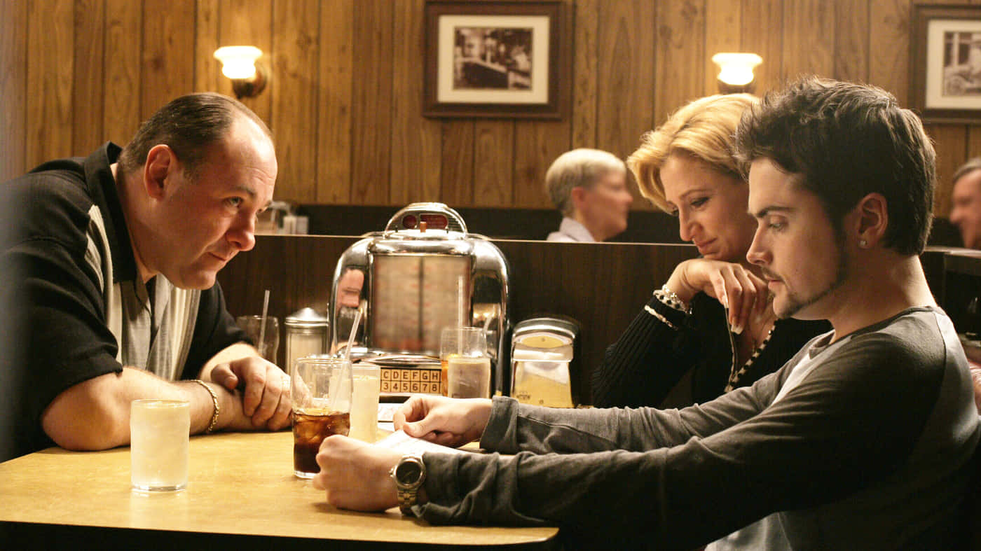 The Sopranos, diner table, wood-paneled room, HD Desktop Wallpaper
