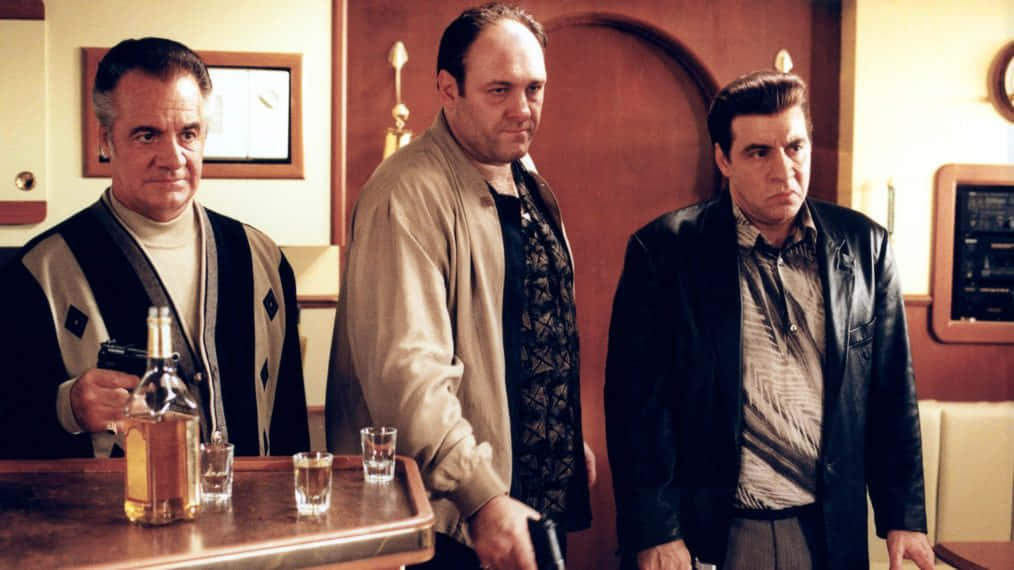 The Sopranos, bar, whiskey bottles, SD Desktop Wallpaper