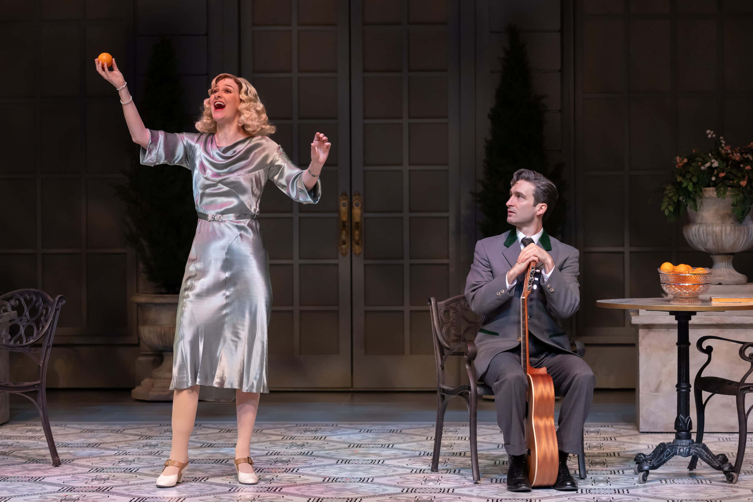 Sound of Music, silver dress, orange, 2K Desktop Wallpaper