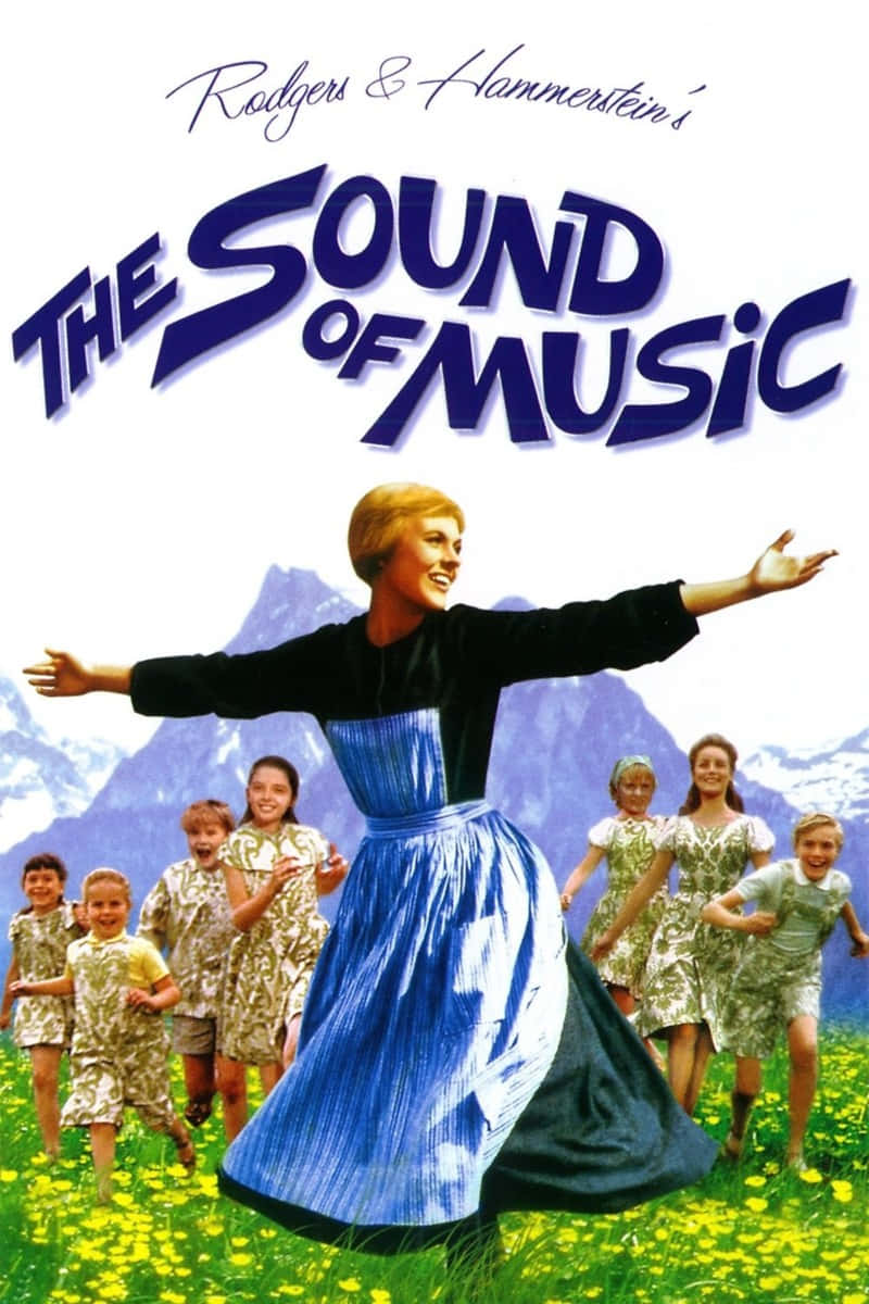 Sound of Music, blue dress, sunlit meadow, SD Phone Wallpaper