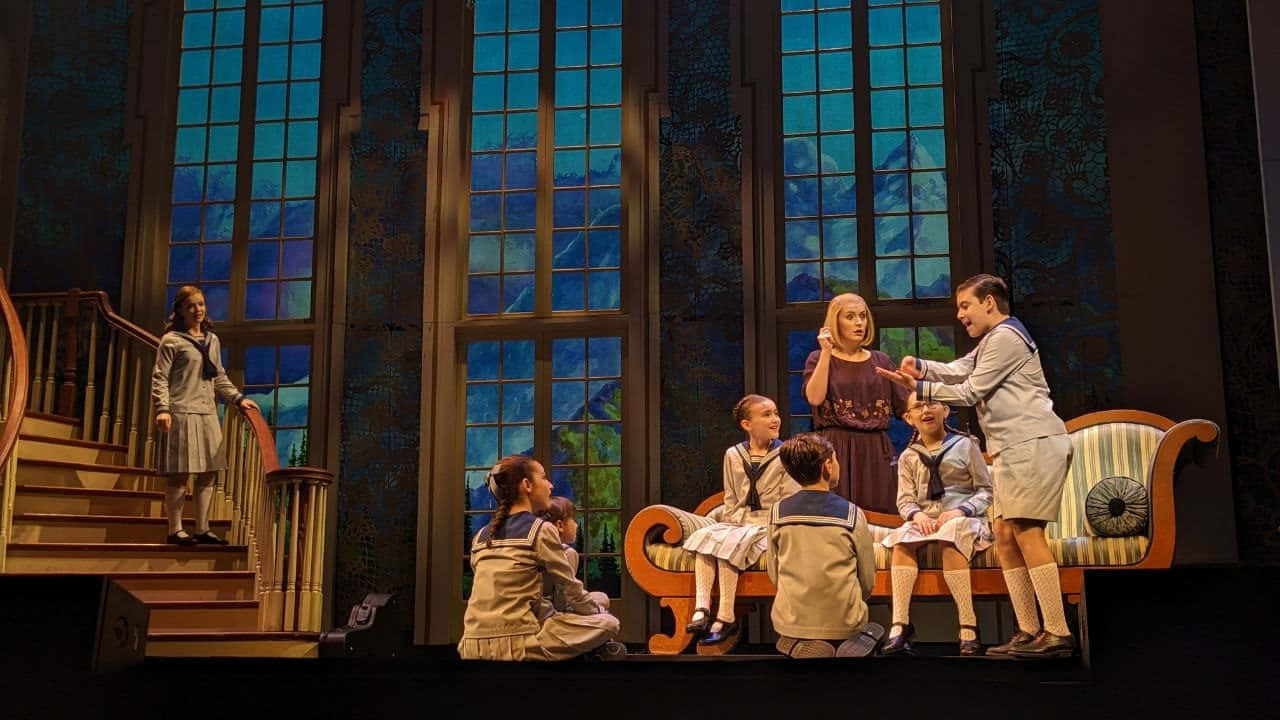 Sound of Music, theatrical stage, school uniforms, HD Desktop Wallpaper