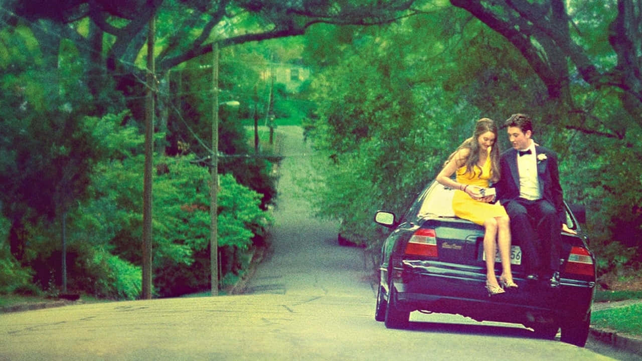 The Spectacular Now, coupleon car, black car, HD Desktop Wallpaper