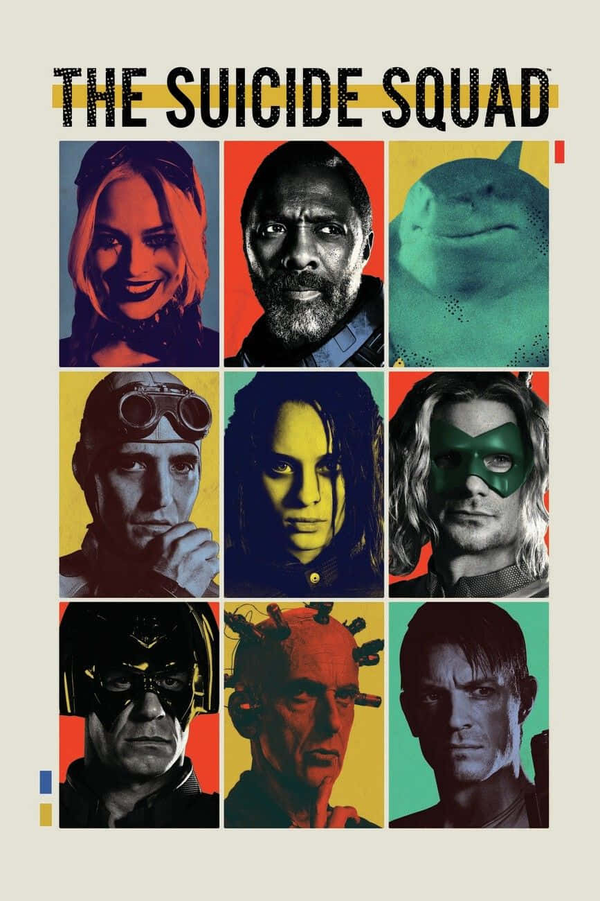 The Suicide Squad, character shots, vividly colored, HD Phone Wallpaper