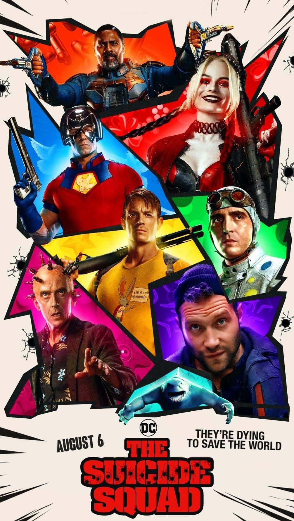 The Suicide Squad, Suicide Squad characters, vibrant comic book poster, HD Phone Wallpaper