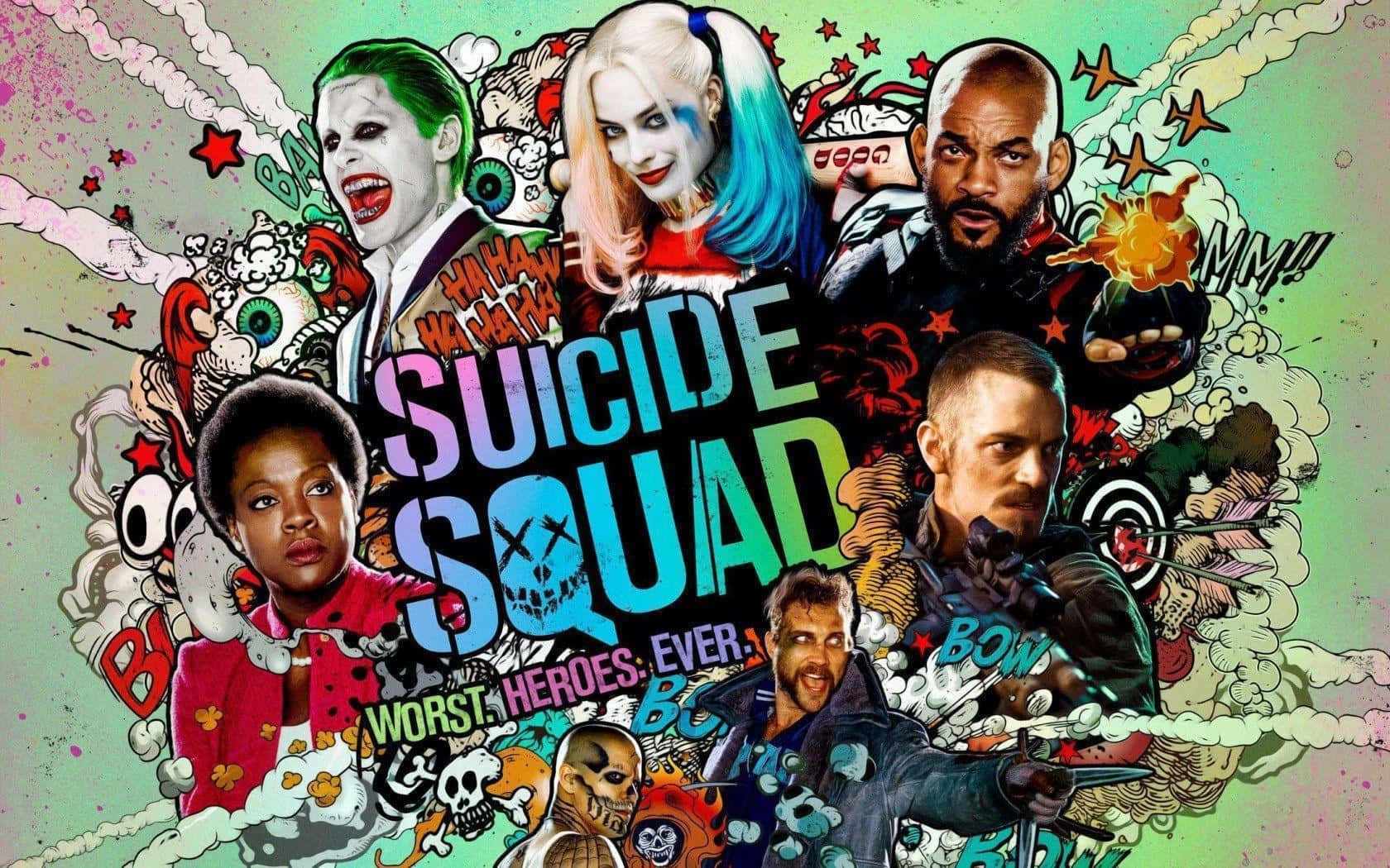 The Suicide Squad, Suicide Squad characters, comic book style, HD Desktop Wallpaper