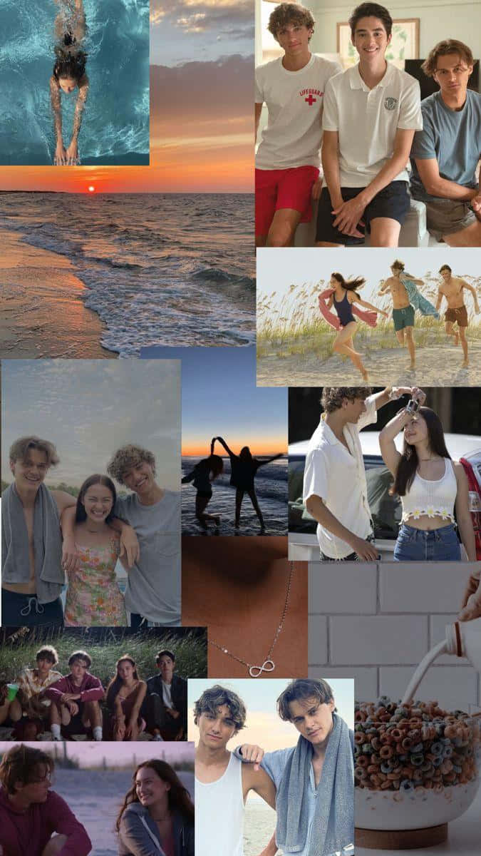 The Summer I Turned Pretty, sunset beach scenes, friends swimming, SD Phone Wallpaper