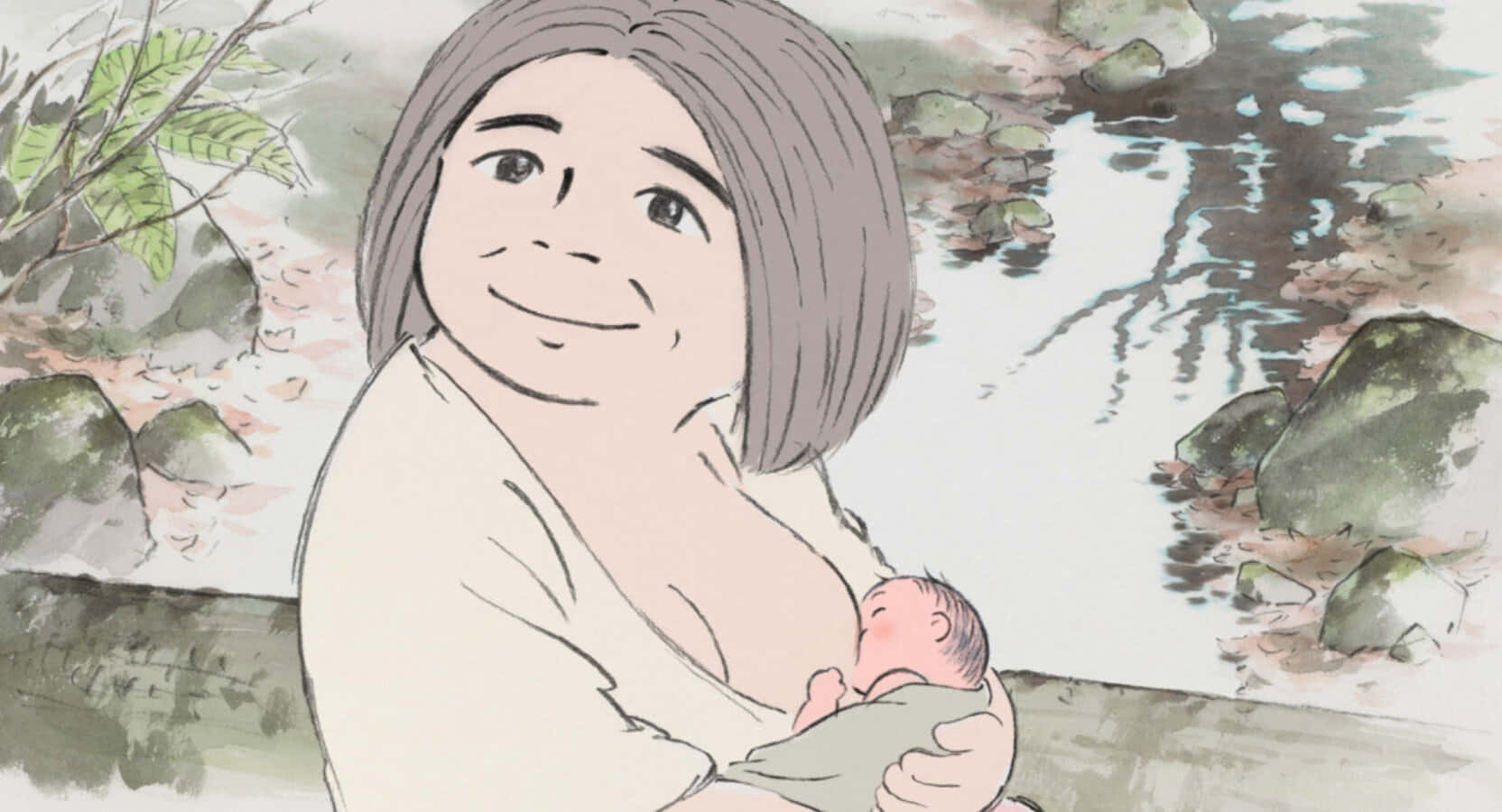 The Tale Of The Princess Kaguya, anime mother, newborn baby, HD Desktop Wallpaper
