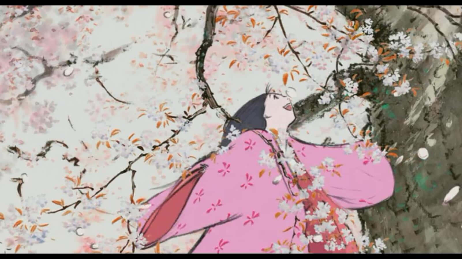 The Tale Of The Princess Kaguya, Princess Kaguya, pink kimono, HD Desktop Wallpaper