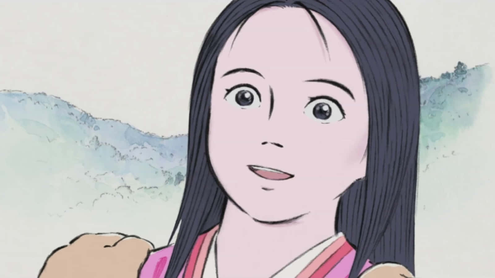 The Tale Of The Princess Kaguya, anime girl, long dark hair, HD Desktop Wallpaper