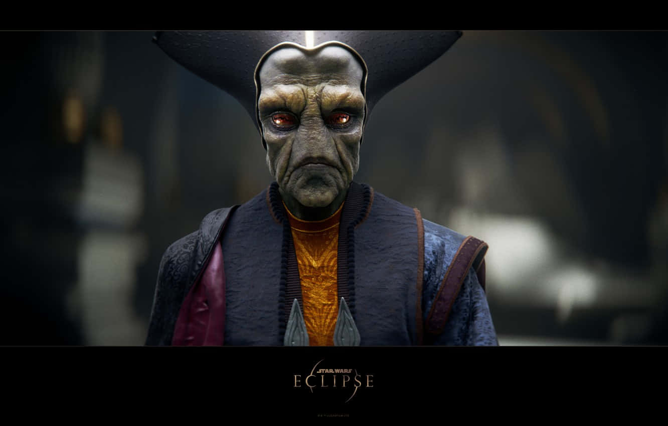 The Trade Federation, glowing red eyes, wide-brimmed hat, HD Desktop Wallpaper