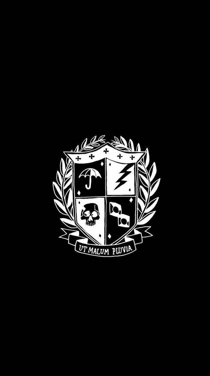 The Umbrella Academy, school logo, black and white, HD Phone Wallpaper