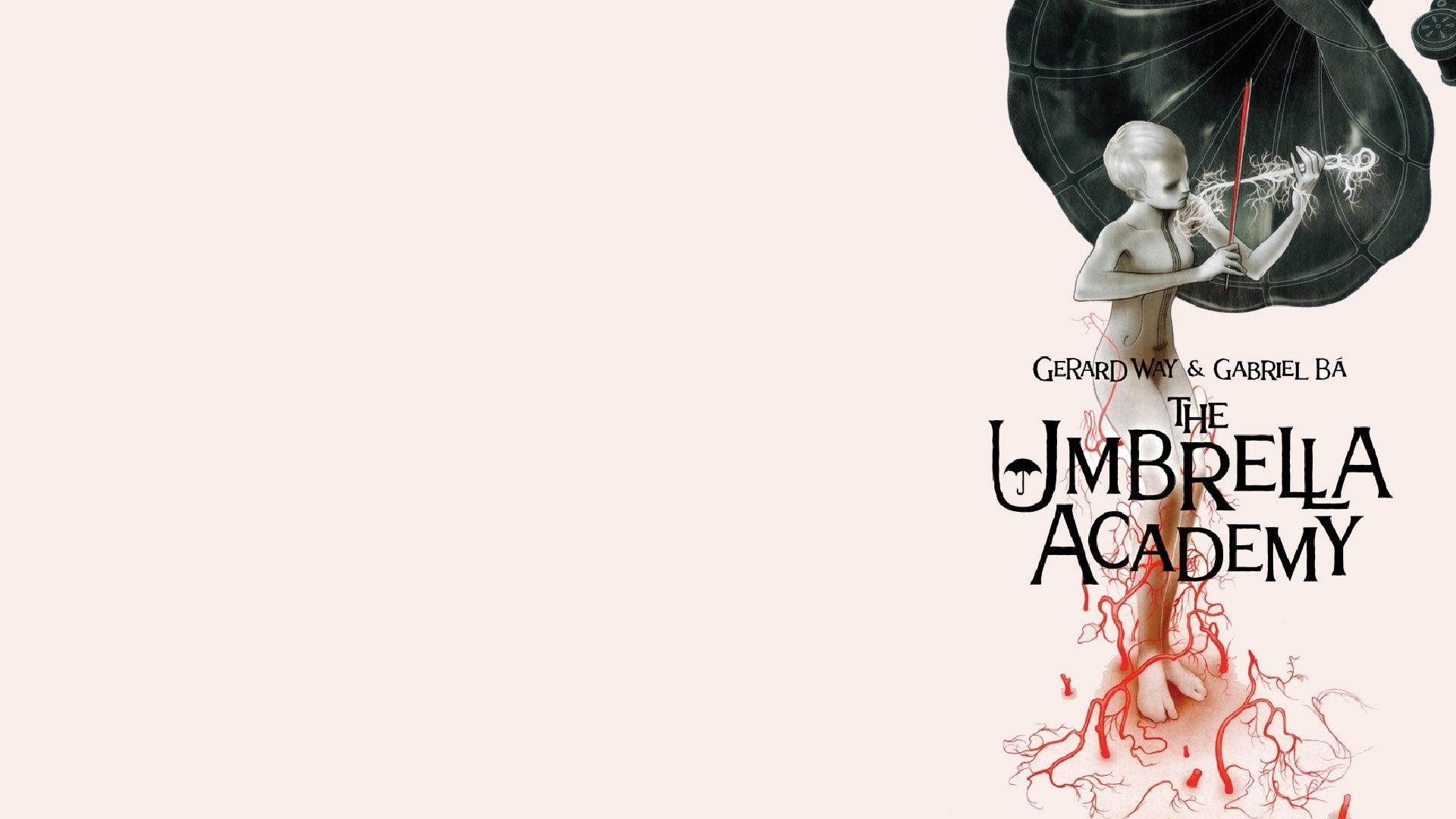 The Umbrella Academy, white violin doll, black umbrella, Full HD Desktop Wallpaper