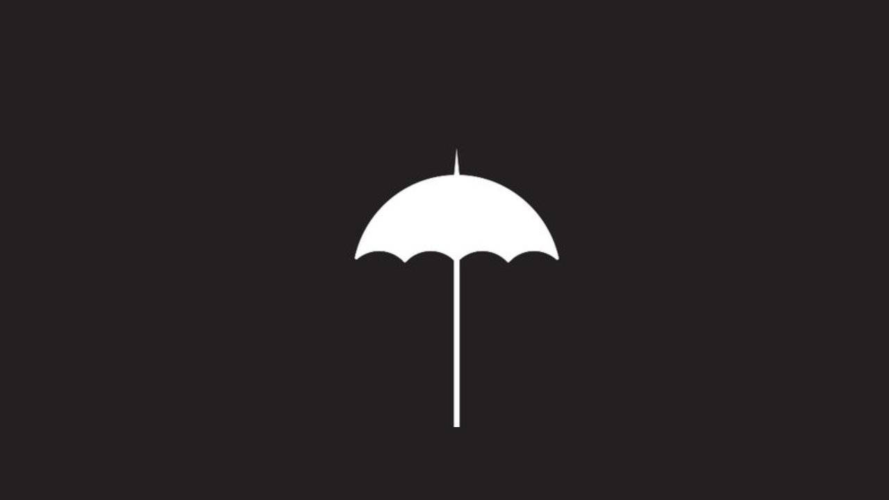 The Umbrella Academy, white logo, umbrella icon, HD Desktop Wallpaper