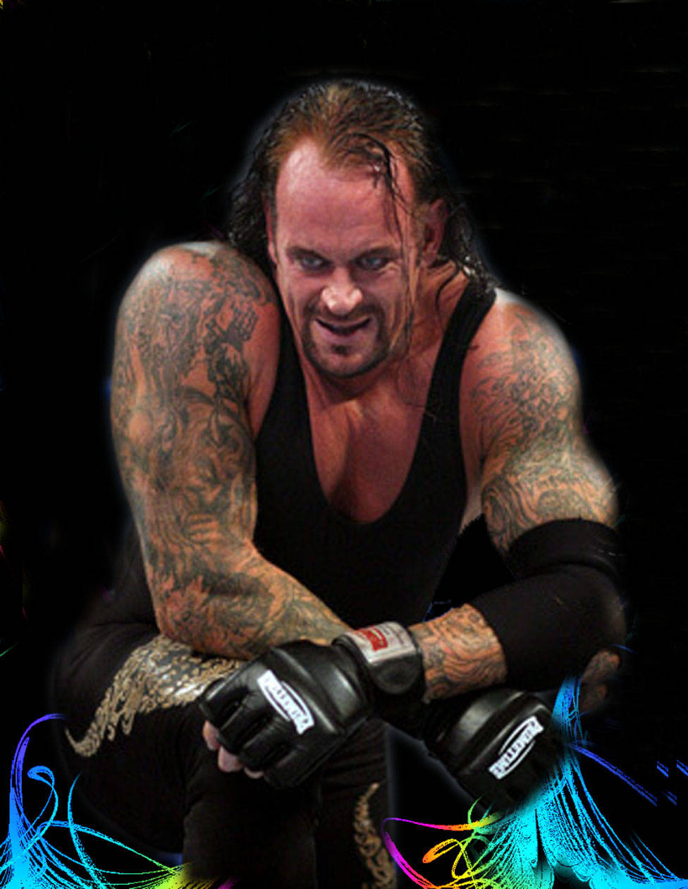 The Undertaker, glowing eyes, tattooed wrestler, SD Phone Wallpaper