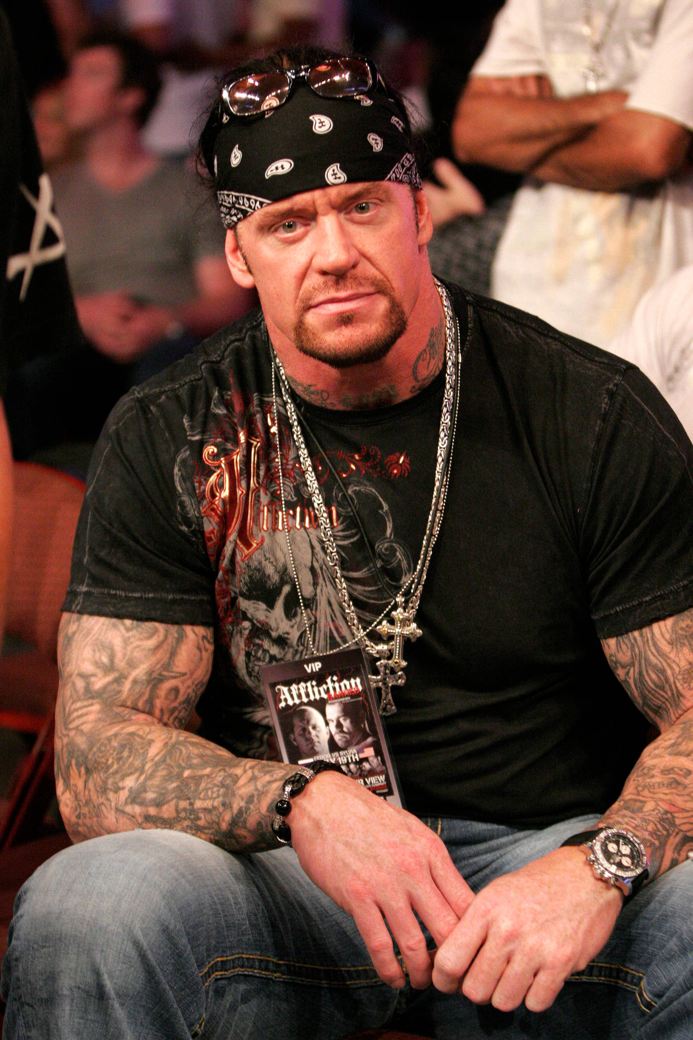 The Undertaker, VIP pass, bandana, Full HD Phone Wallpaper
