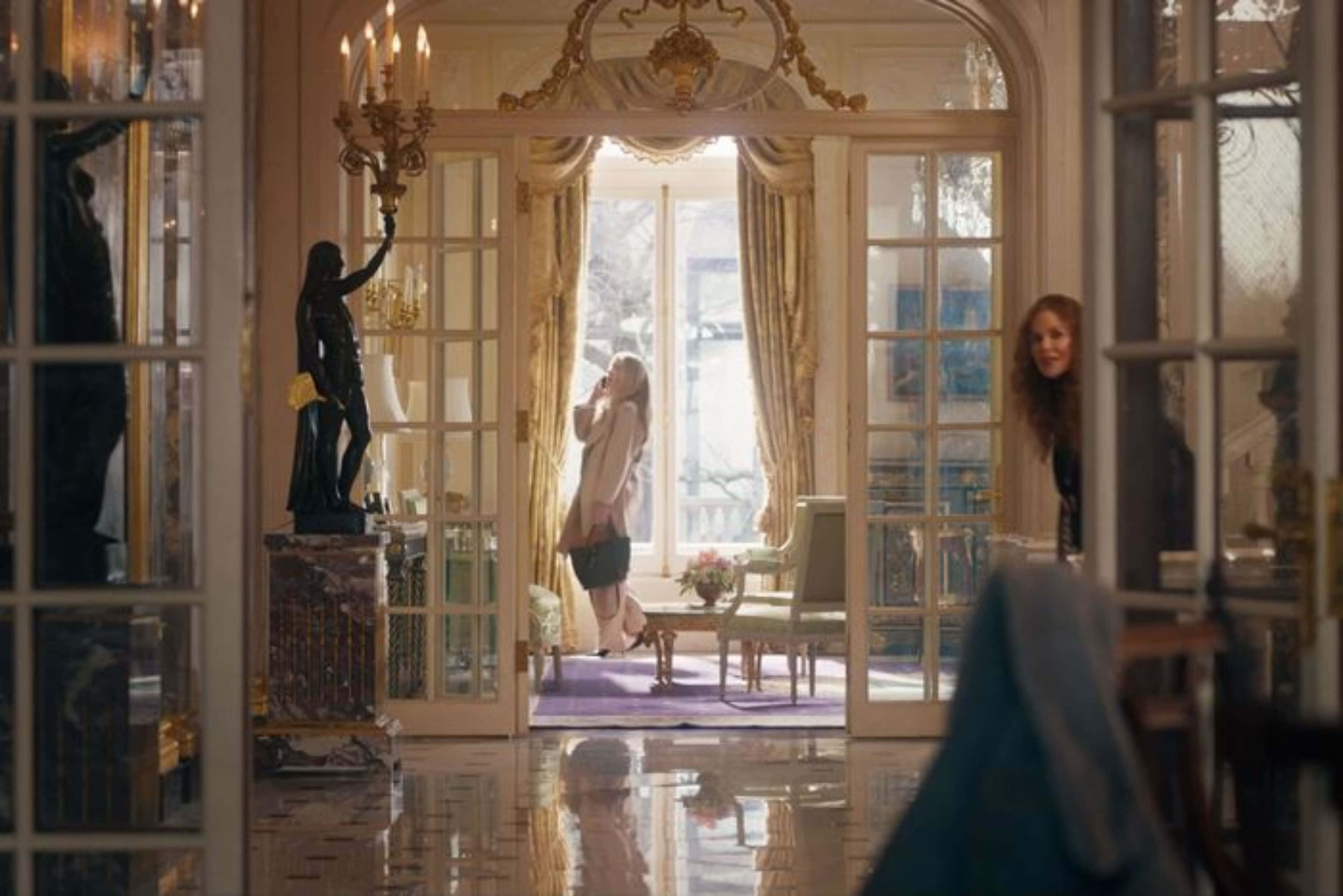 The Undoing, grand sunlit foyer, ornate chandeliers, 2K Desktop Wallpaper