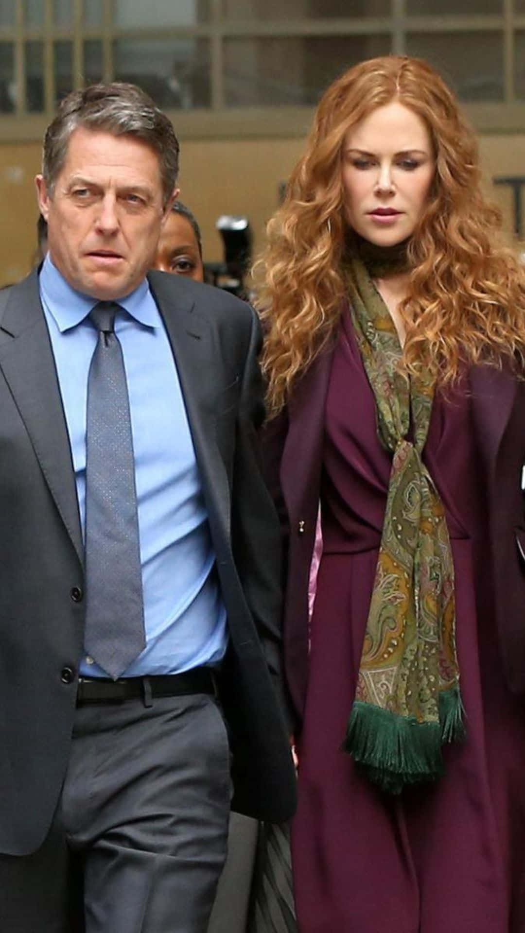 The Undoing, red curls, purple coat, Full HD Phone Wallpaper
