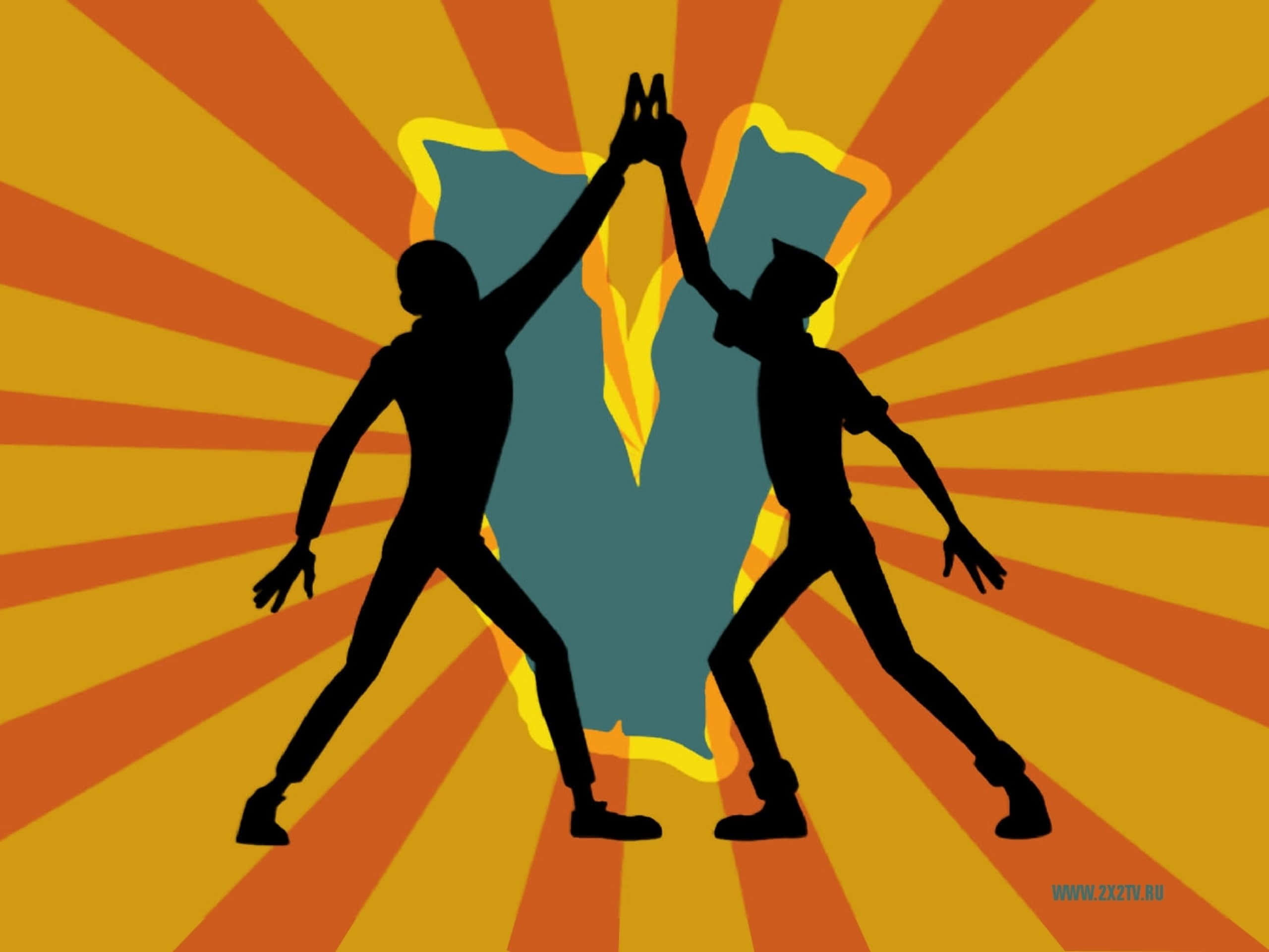 The Venture Bros, silhouette, high five, 2K Desktop Wallpaper