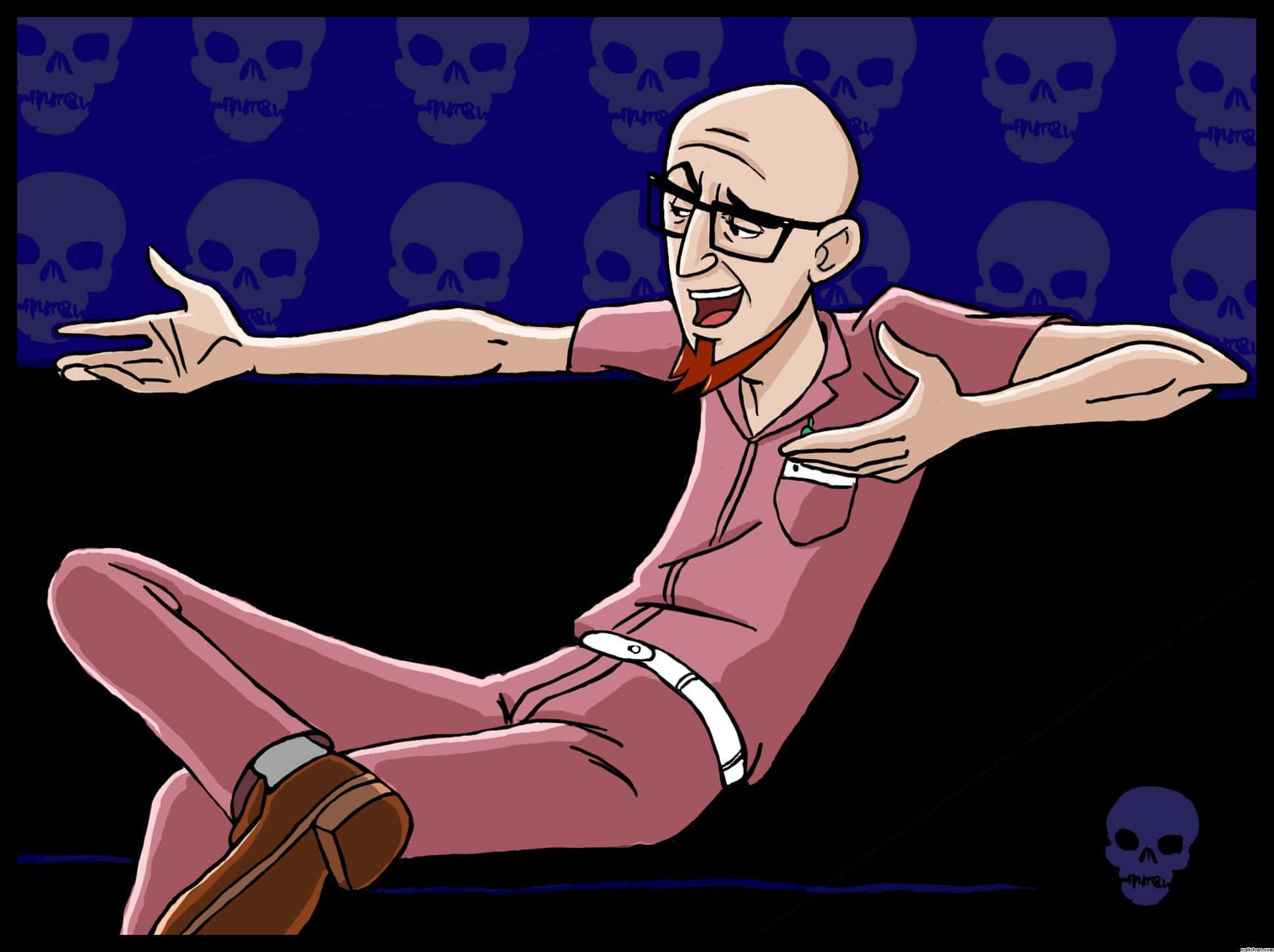 The Venture Bros, bald cartoon man, pink suit, Full HD Desktop Wallpaper