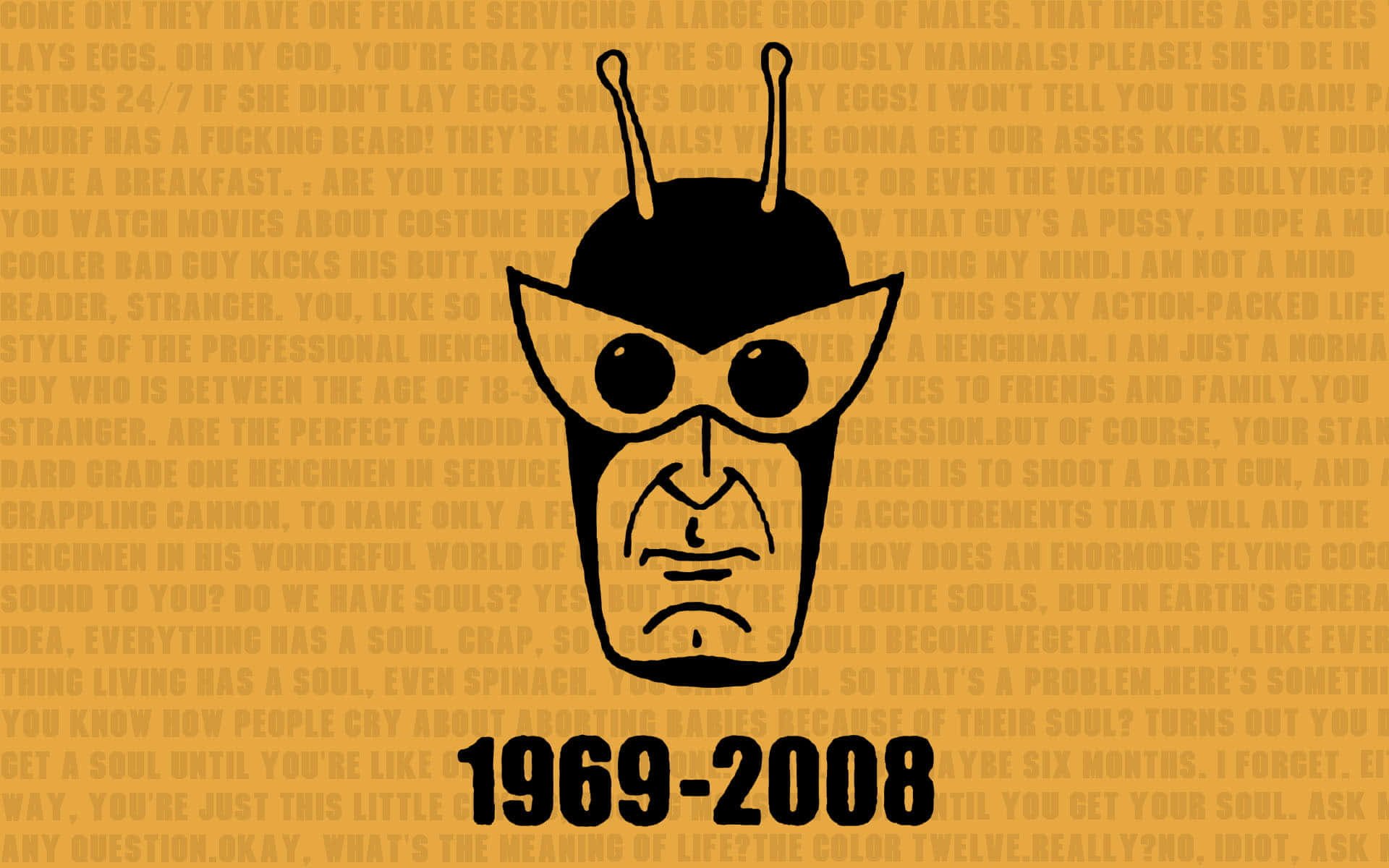 The Venture Bros, 1969-2008, black cartoon alien head, Full HD Desktop Wallpaper