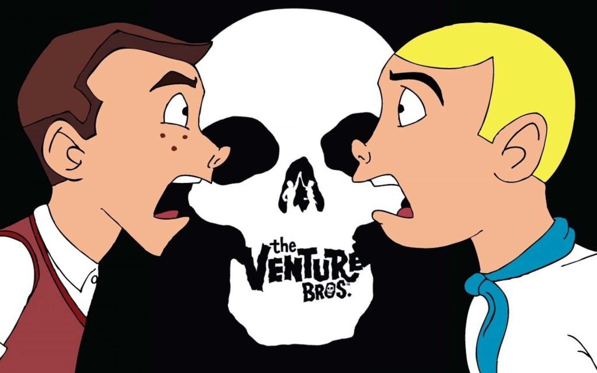 The Venture Bros, skull-shaped logo, animated men, Full HD Desktop Wallpaper