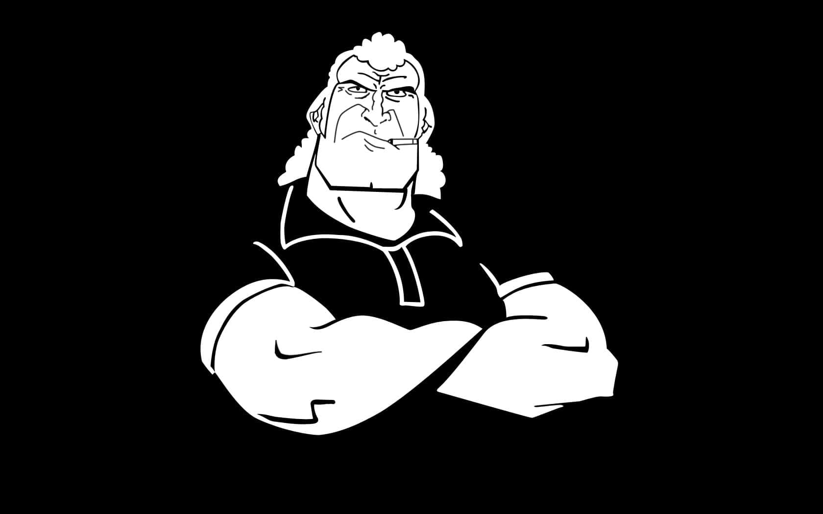 The Venture Bros, silhouette, black and white line-art, HD Desktop Wallpaper