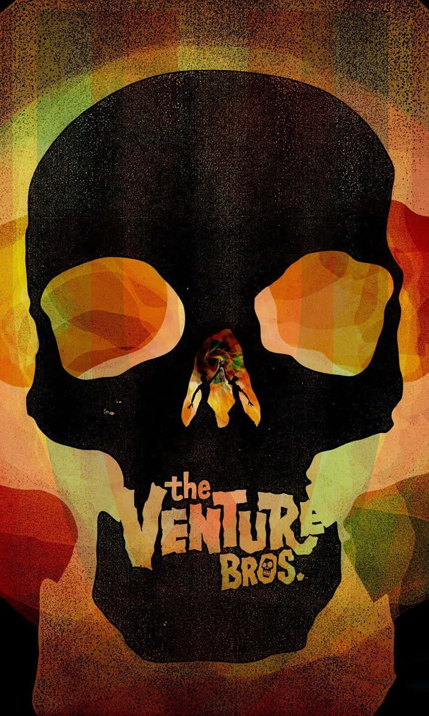 The Venture Bros, black skull, glowing orange eye sockets, HD Phone Wallpaper