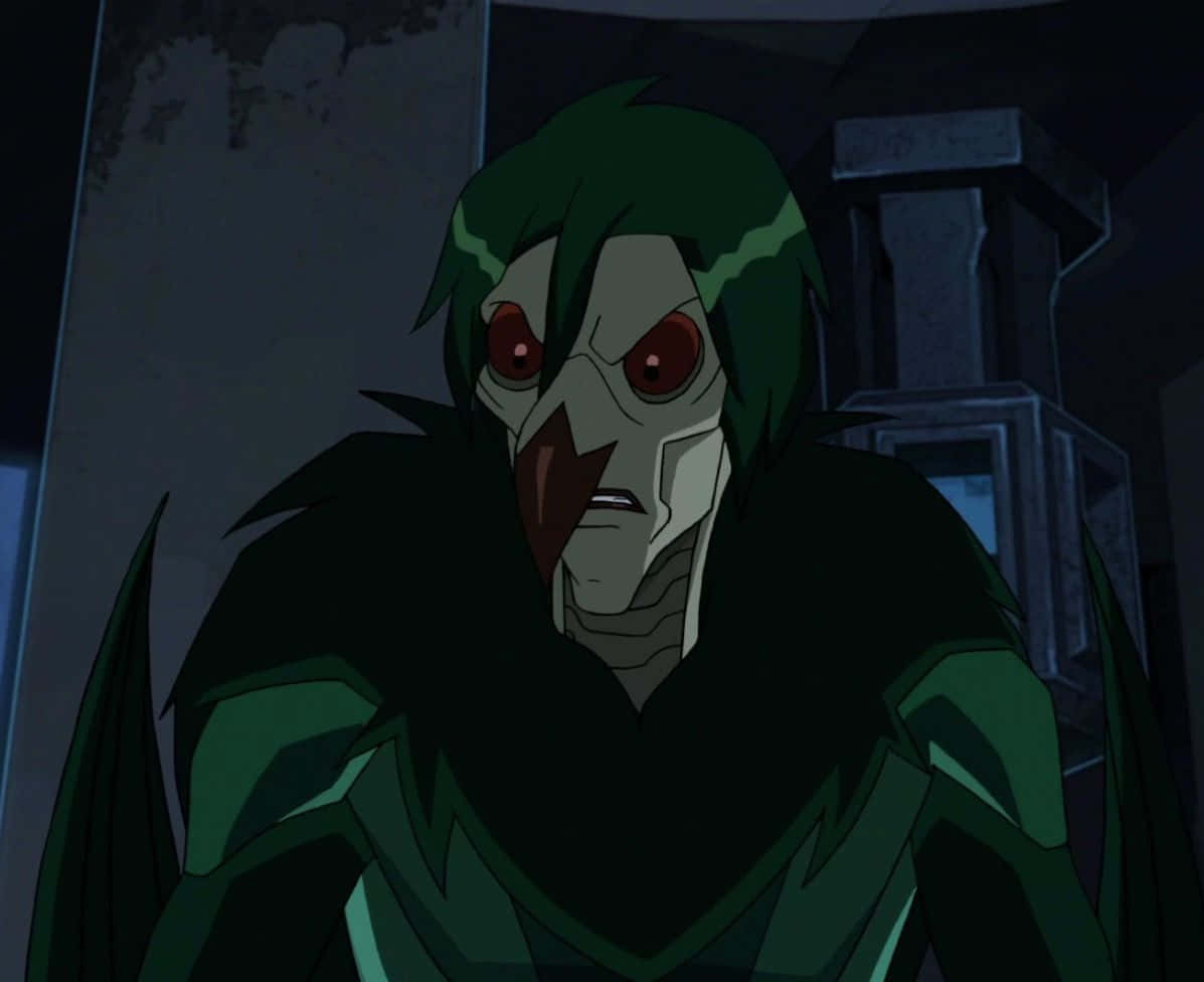 The Vulture, green-skinned, glowing red eyes, SD Desktop Wallpaper