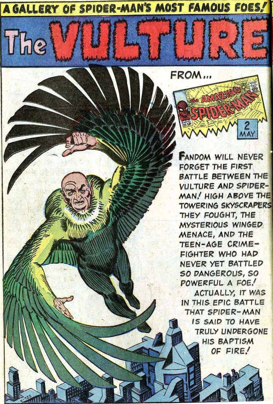 The Vulture, vintage comic book cover, cityscape, HD Phone Wallpaper