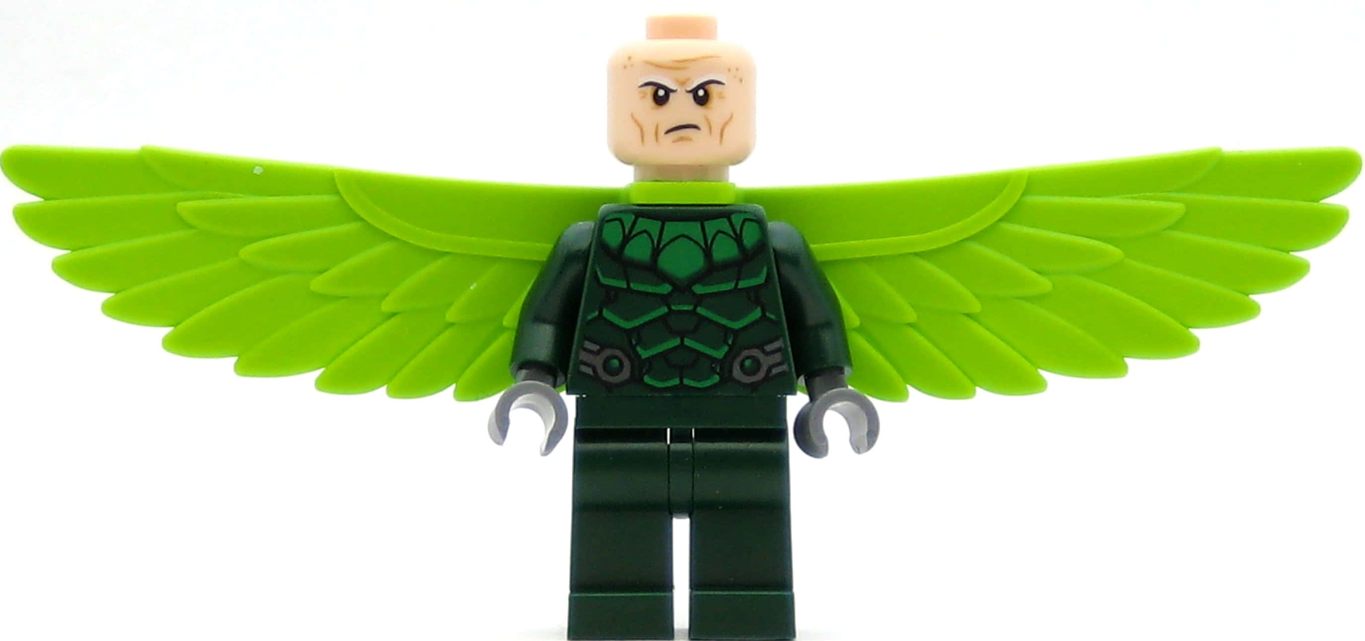 The Vulture, LEGO minifigure, green wings, 2K Desktop Wallpaper