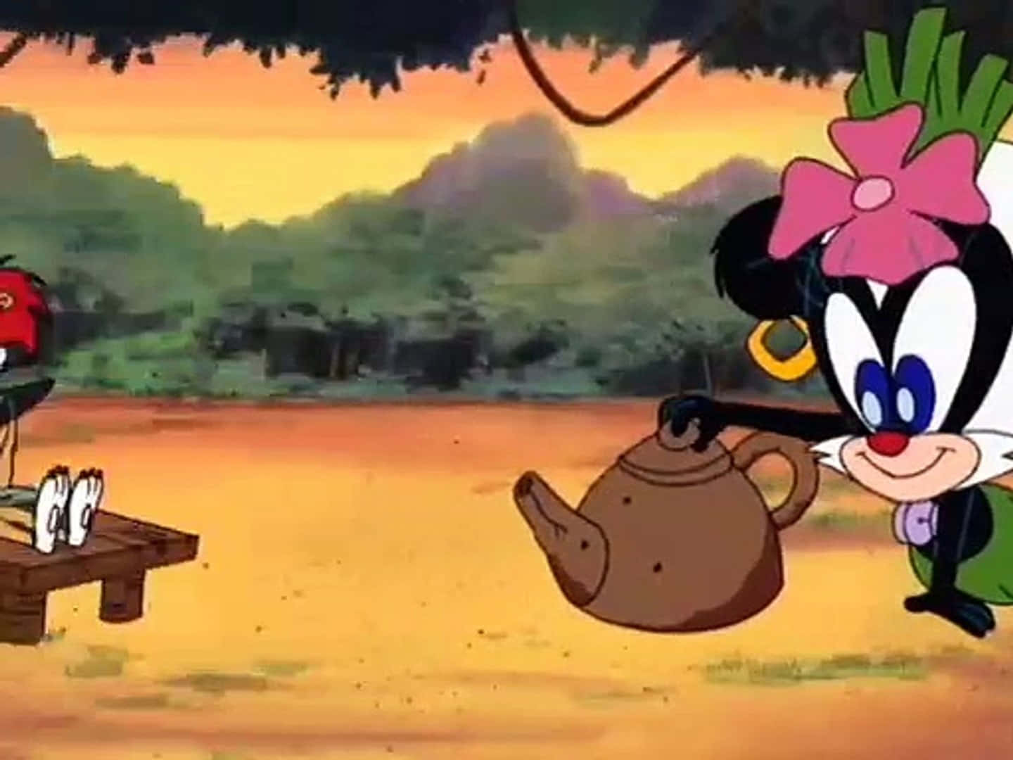 The Wacky World of Tex Avery, woodpecker, pink flower hat, HD Desktop Wallpaper