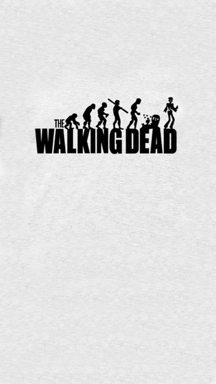 The Walking Dead, black silhouette graphic, zombie, HD Phone Wallpaper